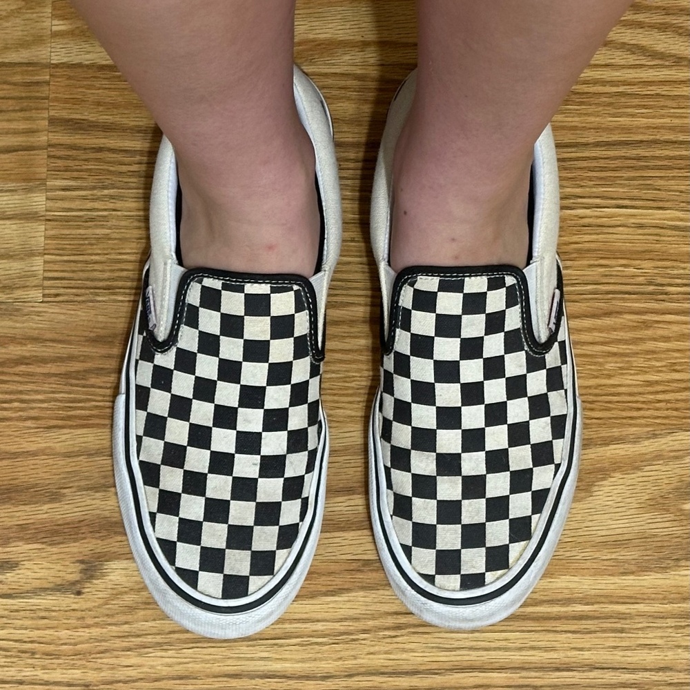 Skate Slip-On Checkerboard Shoe Size 9.5 Mens 11 Women's US